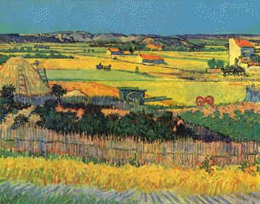 Vincent Van Gogh Harvest at La Crau Sweden oil painting art